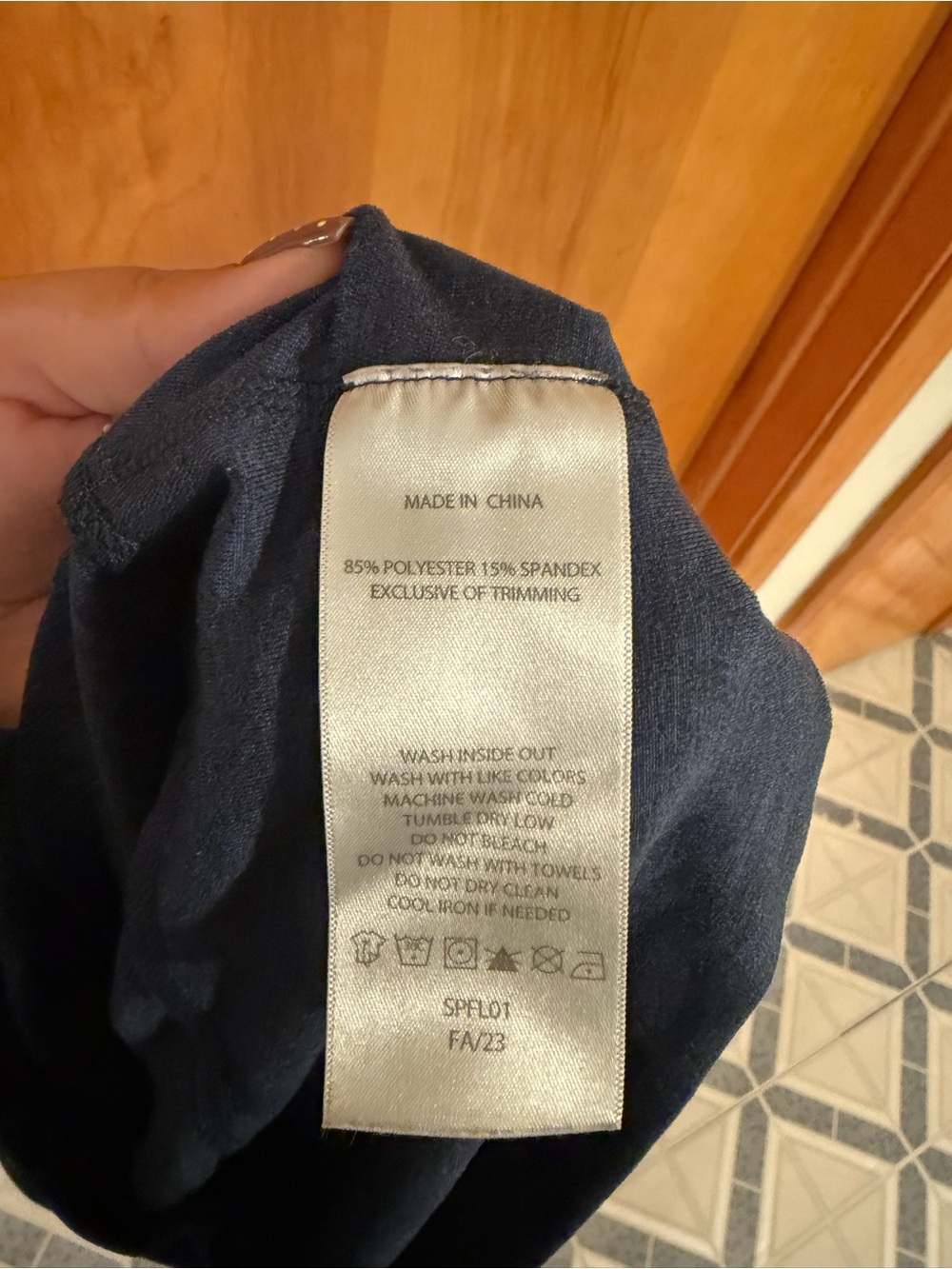 Quince Ultra-Soft High-Rise Legging in Heather Navy size XL Short - Picture 6 of 7